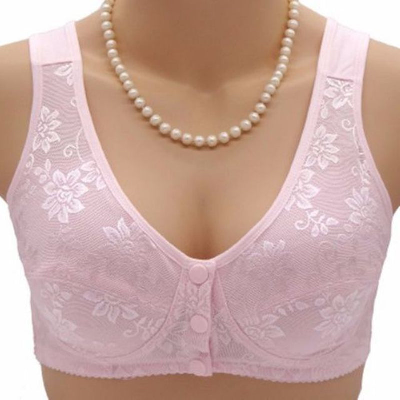 Women’s Thin And Comfortable Backless Front Closure Button Cotton Bra