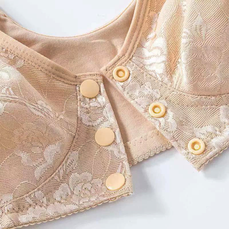 Women’s Thin And Comfortable Backless Front Closure Button Cotton Bra