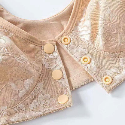 Women’s Thin And Comfortable Backless Front Closure Button Cotton Bra