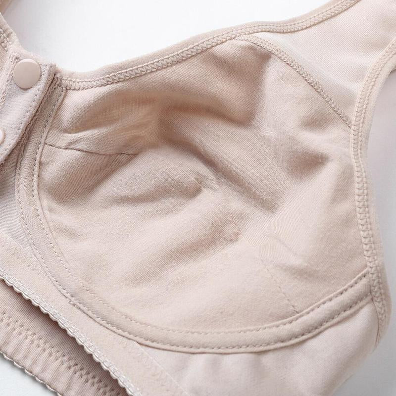 Women’s Thin And Comfortable Backless Front Closure Button Cotton Bra