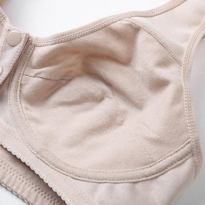 Women’s Thin And Comfortable Backless Front Closure Button Cotton Bra