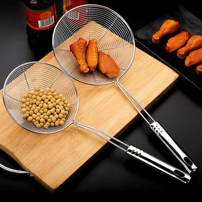 Solid 4 PCS Stainless Steel Fry Oil Strainer
