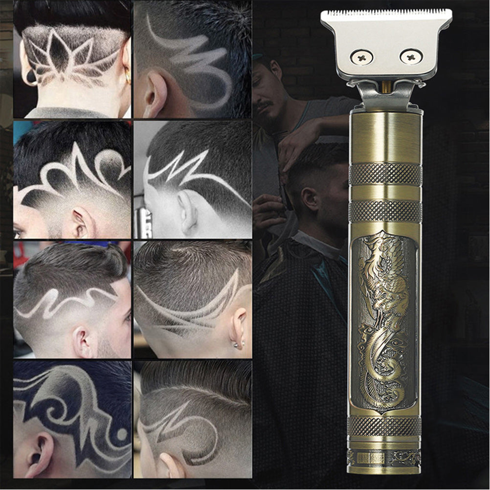 Hair Clipper Rechargeable Thread Engraving Trimmer For Men USB Electric Barber Shaving Machine