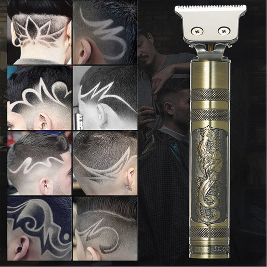 Hair Clipper Rechargeable Thread Engraving Trimmer For Men USB Electric Barber Shaving Machine