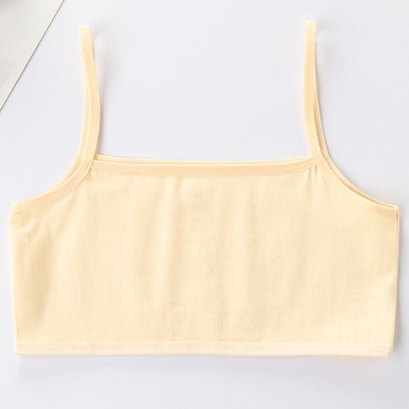 Pack Of 5 Solid Colors Baby Girls Comfortable Cotton Camisoles