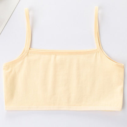 Pack Of 5 Solid Colors Baby Girls Comfortable Cotton Camisoles