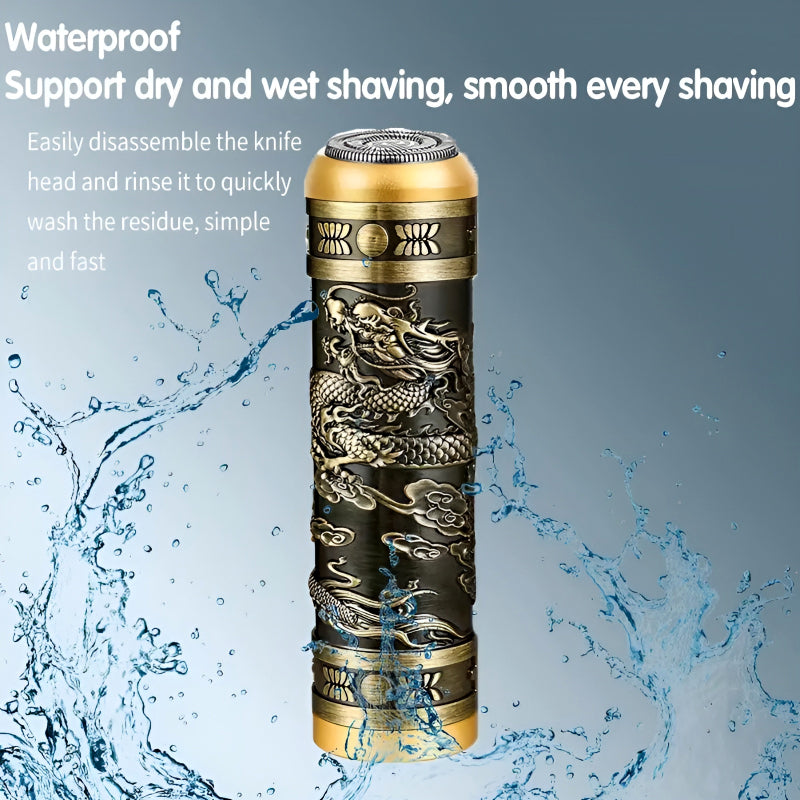 RAZOR HW-T8 Mini Portable USB Rechargeable Dragon Design Electric Shaver