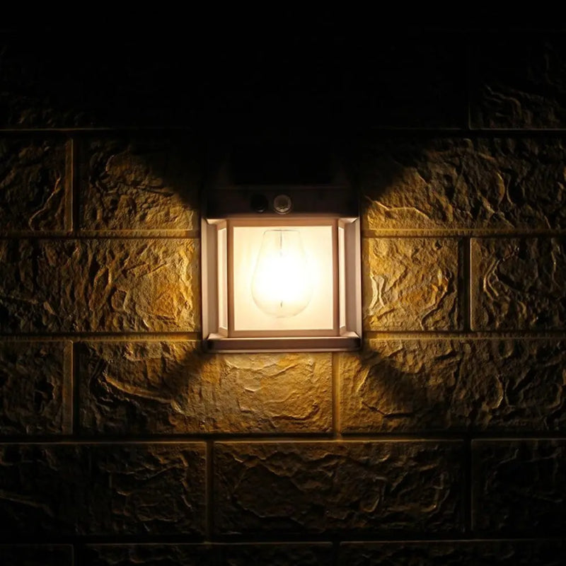 BK-888 Mini Waterproof Solar Interaction Wall Lamp With Motion Sensor Security Light, Featuring 3 Lighting Levels