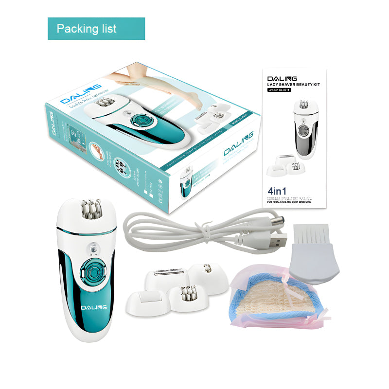 Daling DL-6018 Epilator 4-In-1 Multi-Functional Rechargeable Ladies’ Grooming Kit