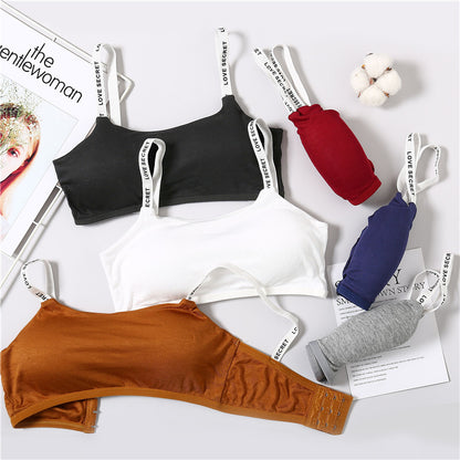 Women’s Sports Bra With Removable Seamless Pads letter Printed Breathable top