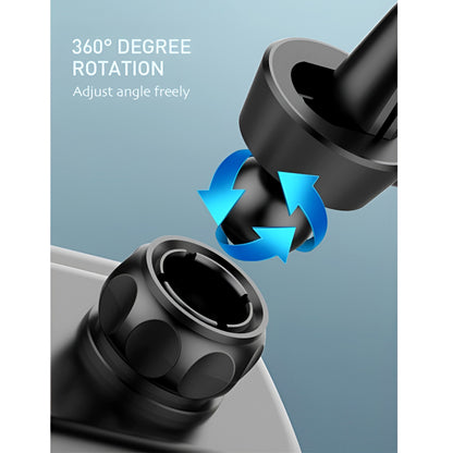 LDNIO MG10 Universal 360° Gravity Car Mount – Auto Lock & Release Phone Holder with Non-Slip Clamp