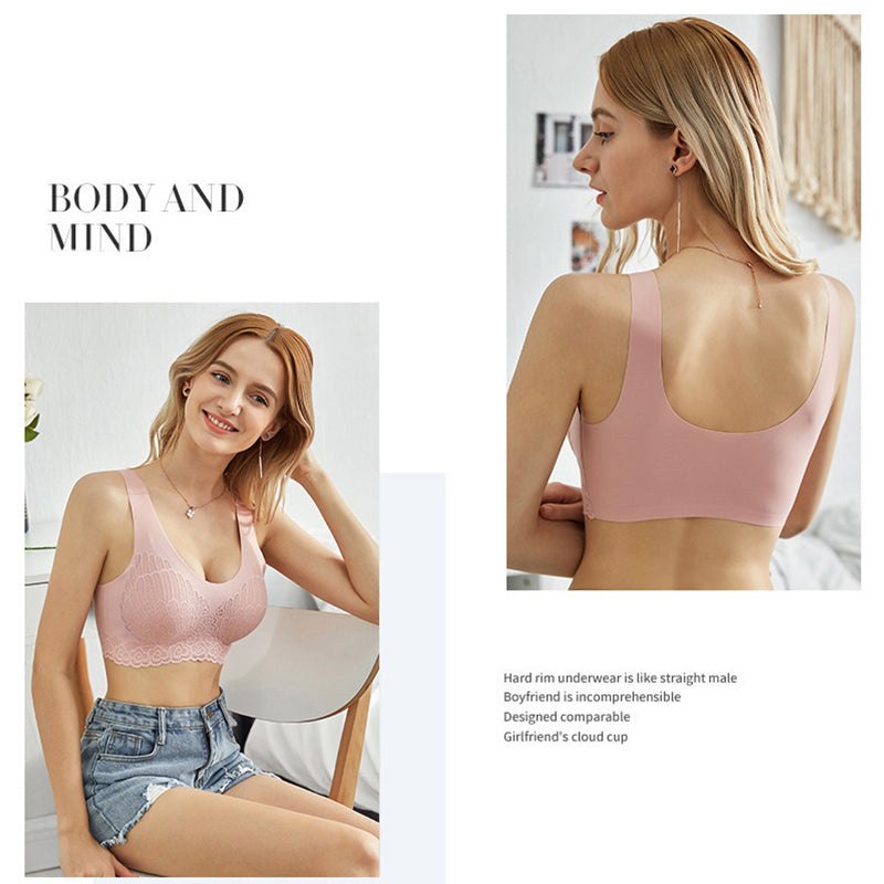 Women Top Vest Seamless Comfort Push Up Bra Shapewear Stretch Comfy Crop Sports