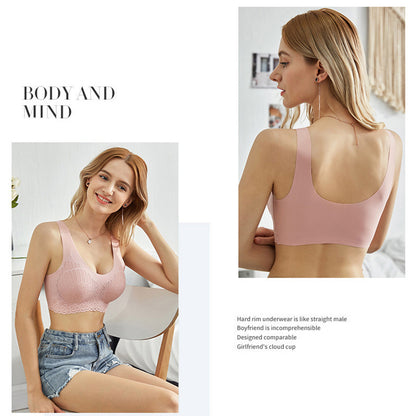 Women Top Vest Seamless Comfort Push Up Bra Shapewear Stretch Comfy Crop Sports