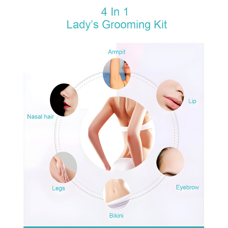 Daling DL-6018 Epilator 4-In-1 Multi-Functional Rechargeable Ladies’ Grooming Kit