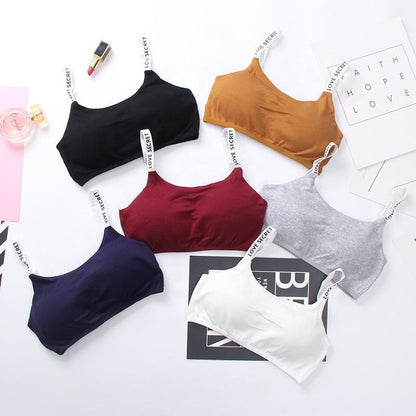 Women’s Sports Bra With Removable Seamless Pads letter Printed Breathable top