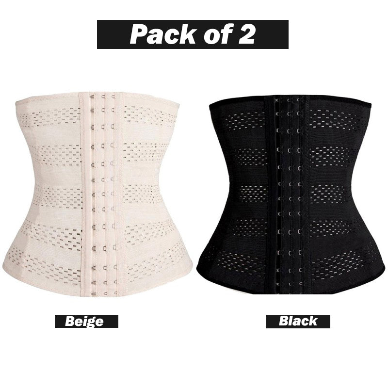 Pack Of 2 Pcs Women’s Body Shaper Waist Trainer Se Tummy Girdle Corset Duo For Slimming, Underbust Control And Shapewear Elegance