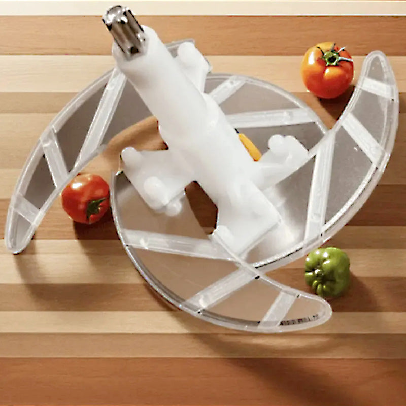 2L Stainless Steel Manual Food Chopper – Heavy-Duty Hand-Push Food Processor with 4 Curved Blades