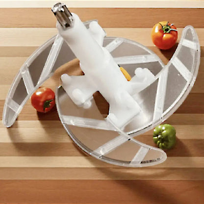 2L Stainless Steel Manual Food Chopper – Heavy-Duty Hand-Push Food Processor with 4 Curved Blades