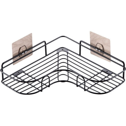 Multi-Use Wall Corner Storage Shelf – Durable Metal Bathroom & Kitchen Organizer