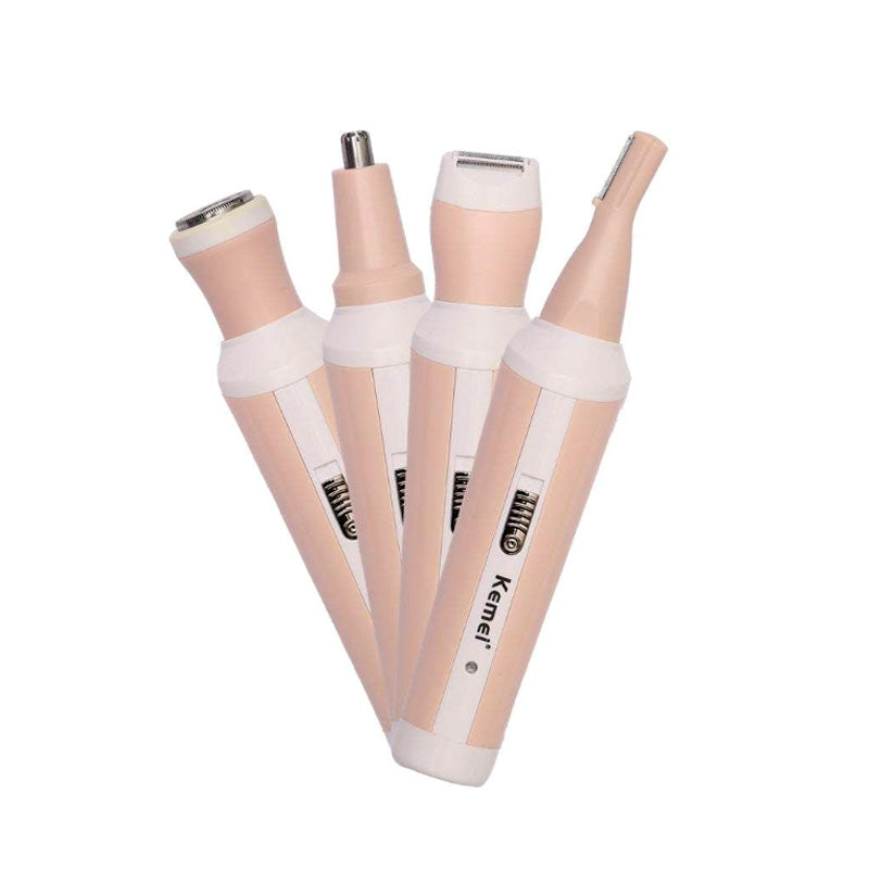 Kemei KM-3024 4-in-1 Rechargeable Women’s Grooming Kit- Professional Hair Removal & Shaver Set