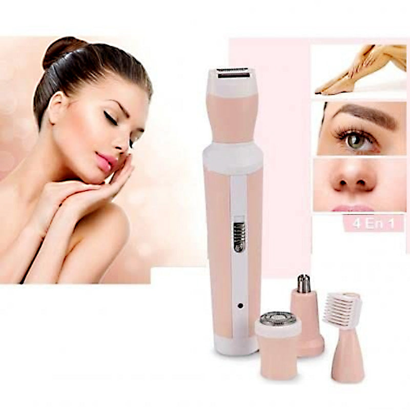 Kemei KM-3024 4-in-1 Rechargeable Women’s Grooming Kit- Professional Hair Removal & Shaver Set