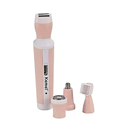 Kemei KM-3024 4-in-1 Rechargeable Women’s Grooming Kit- Professional Hair Removal & Shaver Set