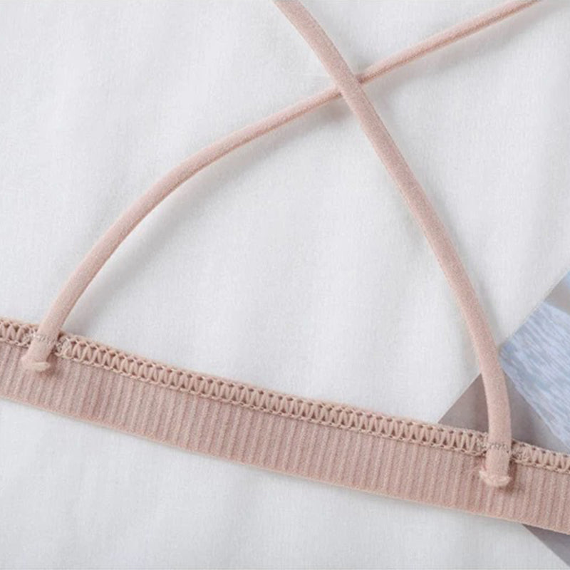 French Triangle Cup Slim Sports Cross Back Bra