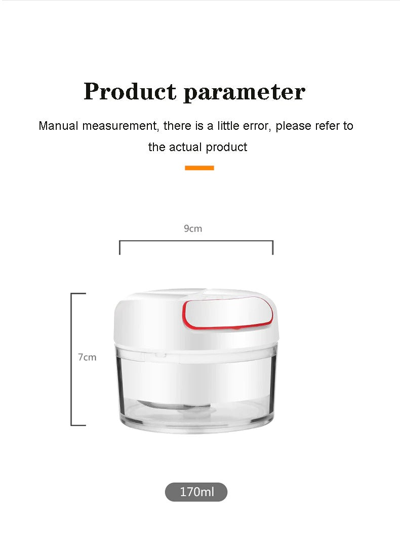 Mini Food Garlic Vegetable Grinder Chopper Multi-Function Manual Food Processor