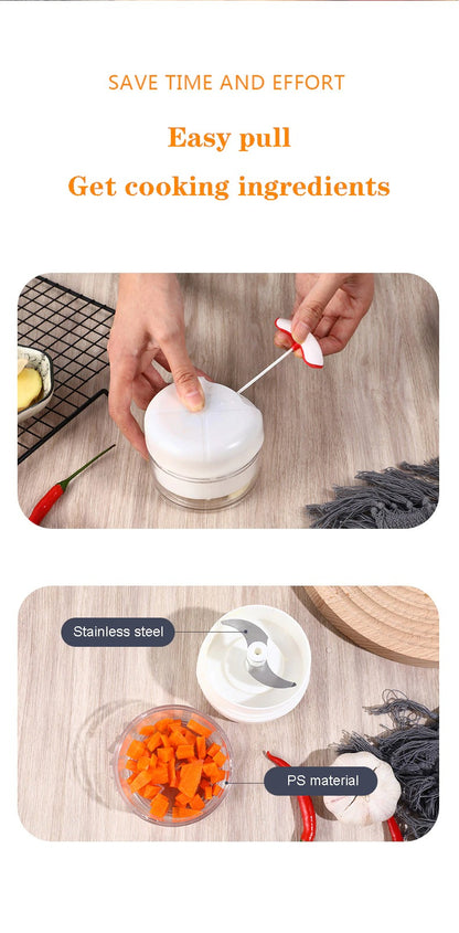 Mini Food Garlic Vegetable Grinder Chopper Multi-Function Manual Food Processor