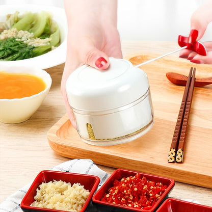 Mini Food Garlic Vegetable Grinder Chopper Multi-Function Manual Food Processor