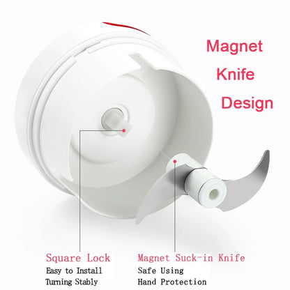 Mini Food Garlic Vegetable Grinder Chopper Multi-Function Manual Food Processor