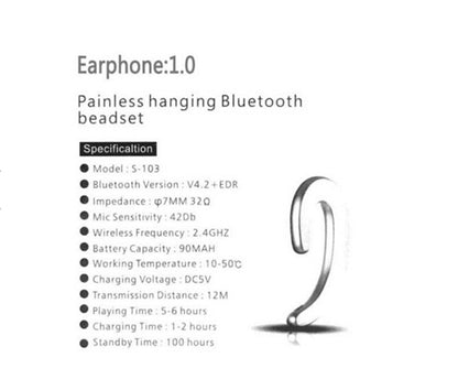 Bone Conduction Universal Wireless Bluetooth 4.2 Headset Sports Earphone Stereo Headphones For Smartphones