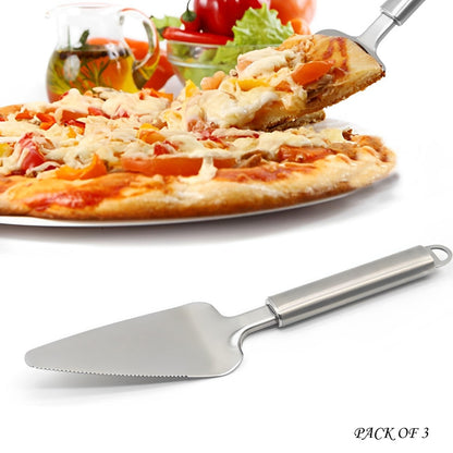 Pack Of 3 High-Quality Stainless Steel Cake And Pizza Servers