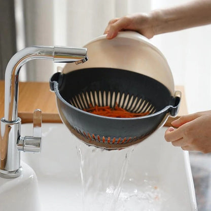 5pcs Multi-Function Vegetable Potato Slicing Shredding Machine Washing Household Grater Draining Basket