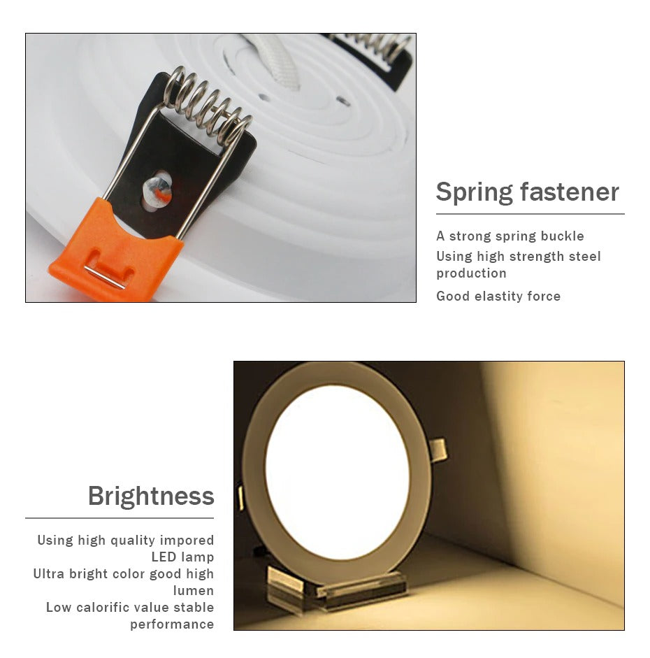 7W Led Downlight Silver AC220V Ceiling Lamp Spot Lighting High Brightness