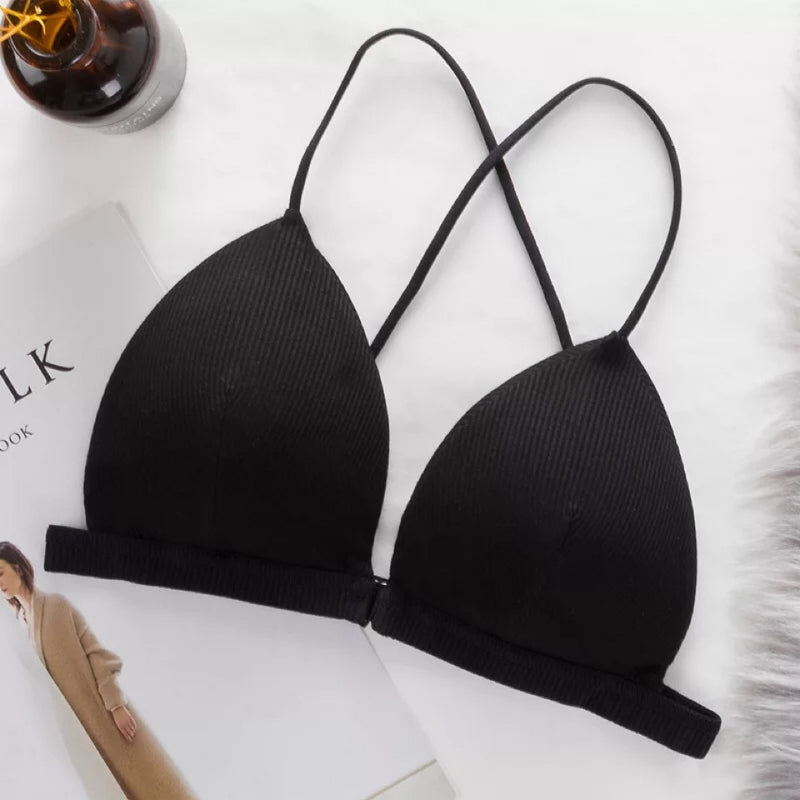 French Triangle Cup Slim Sports Cross Back Bra