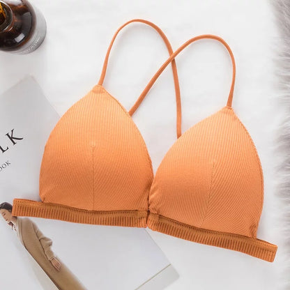 French Triangle Cup Slim Sports Cross Back Bra