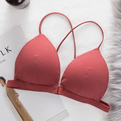 French Triangle Cup Slim Sports Cross Back Bra