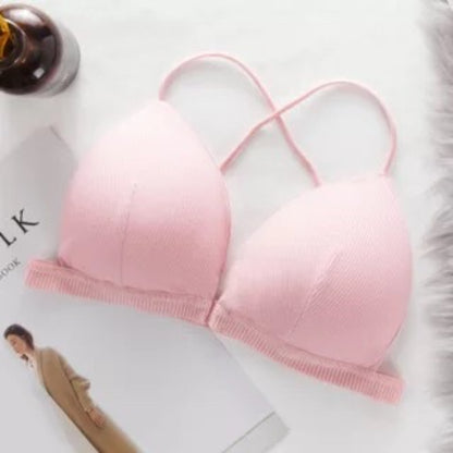 French Triangle Cup Slim Sports Cross Back Bra