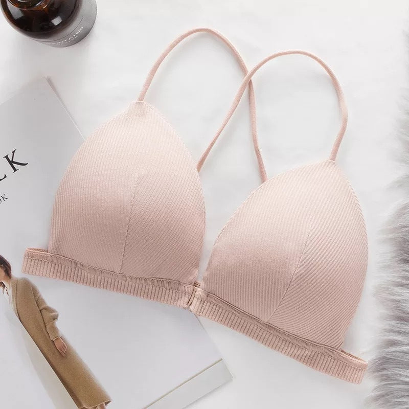 French Triangle Cup Slim Sports Cross Back Bra