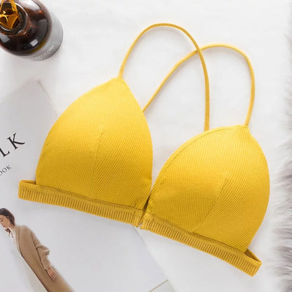 French Triangle Cup Slim Sports Cross Back Bra