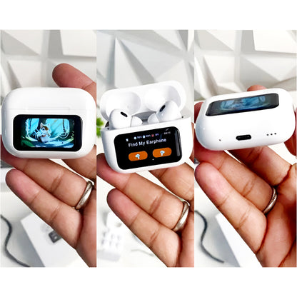 A9 Pro High Quality Sound, ENC Noise Reduction Wireless AirPods With Smart Touch Screen Control