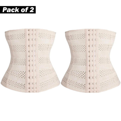 Pack Of 2 Pcs Women’s Body Shaper Waist Trainer Se Tummy Girdle Corset Duo For Slimming, Underbust Control And Shapewear Elegance