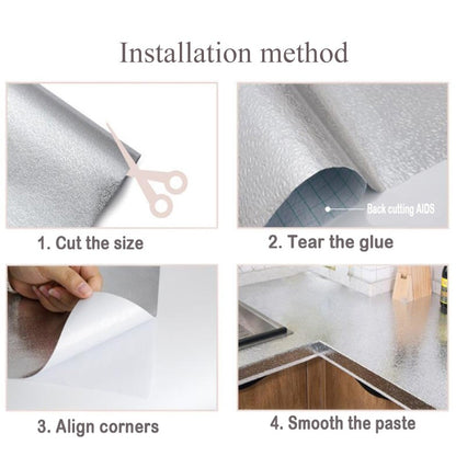 40 X 200cm Kitchen Oil-Proof Waterproof Stickers Aluminum Self Adhesive Wall Sticker